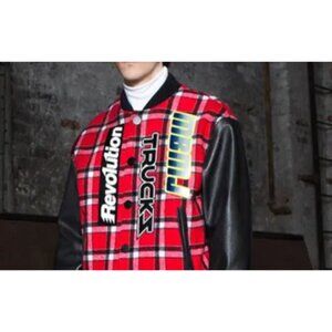 Marc Jacobs Revolution wool leather varsity jacket size S